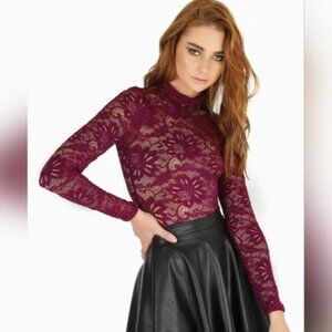 🍷 Blackmilk - Wine Lace Bodysuit 🍷